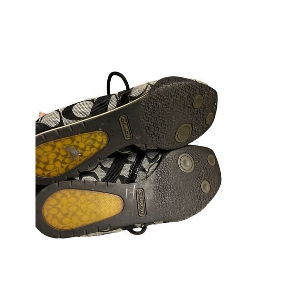 Coach Signature Katelyn Jacquard Logo Lace Up Sneakers black Women's Size 7 - Picture 8 of 9